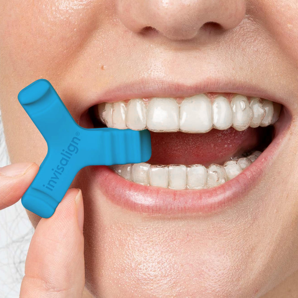 Pink Invisalign munchies EPS aligner seater close-up