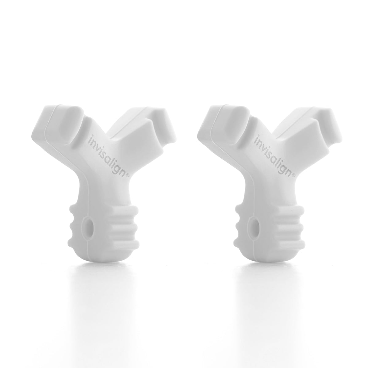 Two blue Invisalign Munchies EPS seating tools (2-pack) on a white background