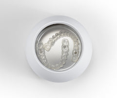 Interior view showing cleaning tank for aligners and retainers