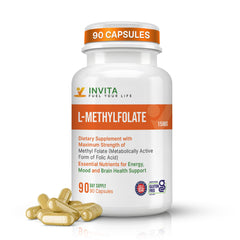 INVITA L-Methylfolate 15mg bottle front label