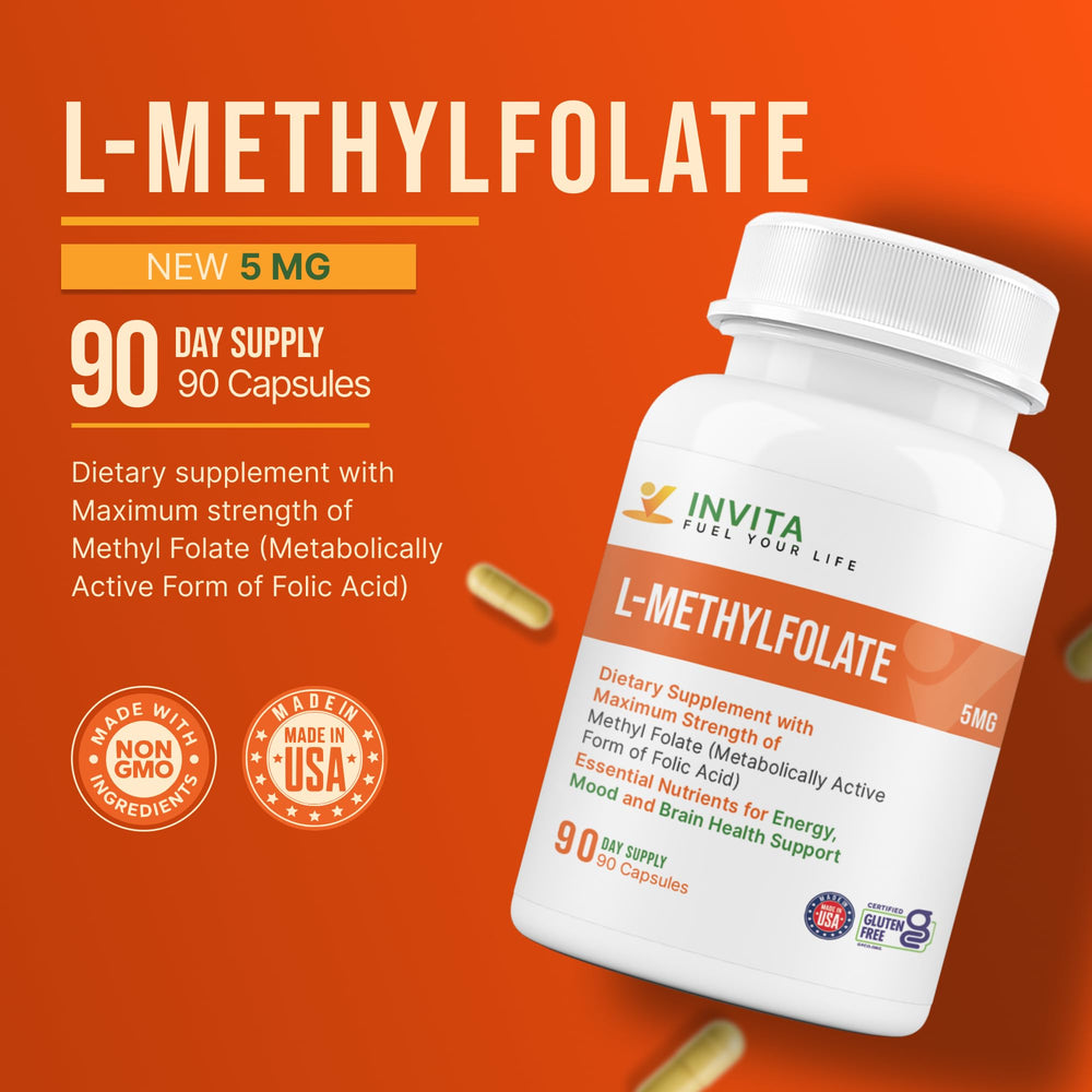 Vitamin supplement capsules (4V) from INVITA L-Methylfolate