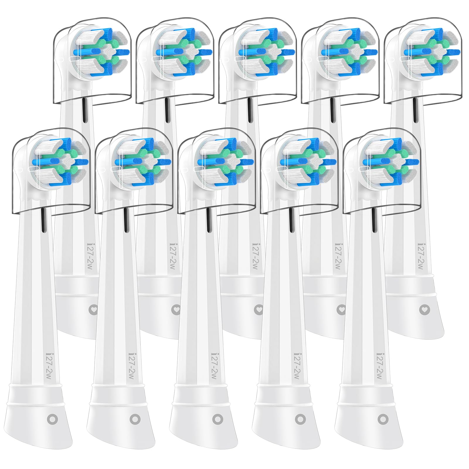 IO 10-piece replacement toothbrush heads compatible with Oral-B iO series (White)