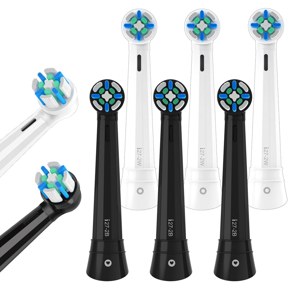 8-count IO replacement heads for Oral-B IO series in black and white