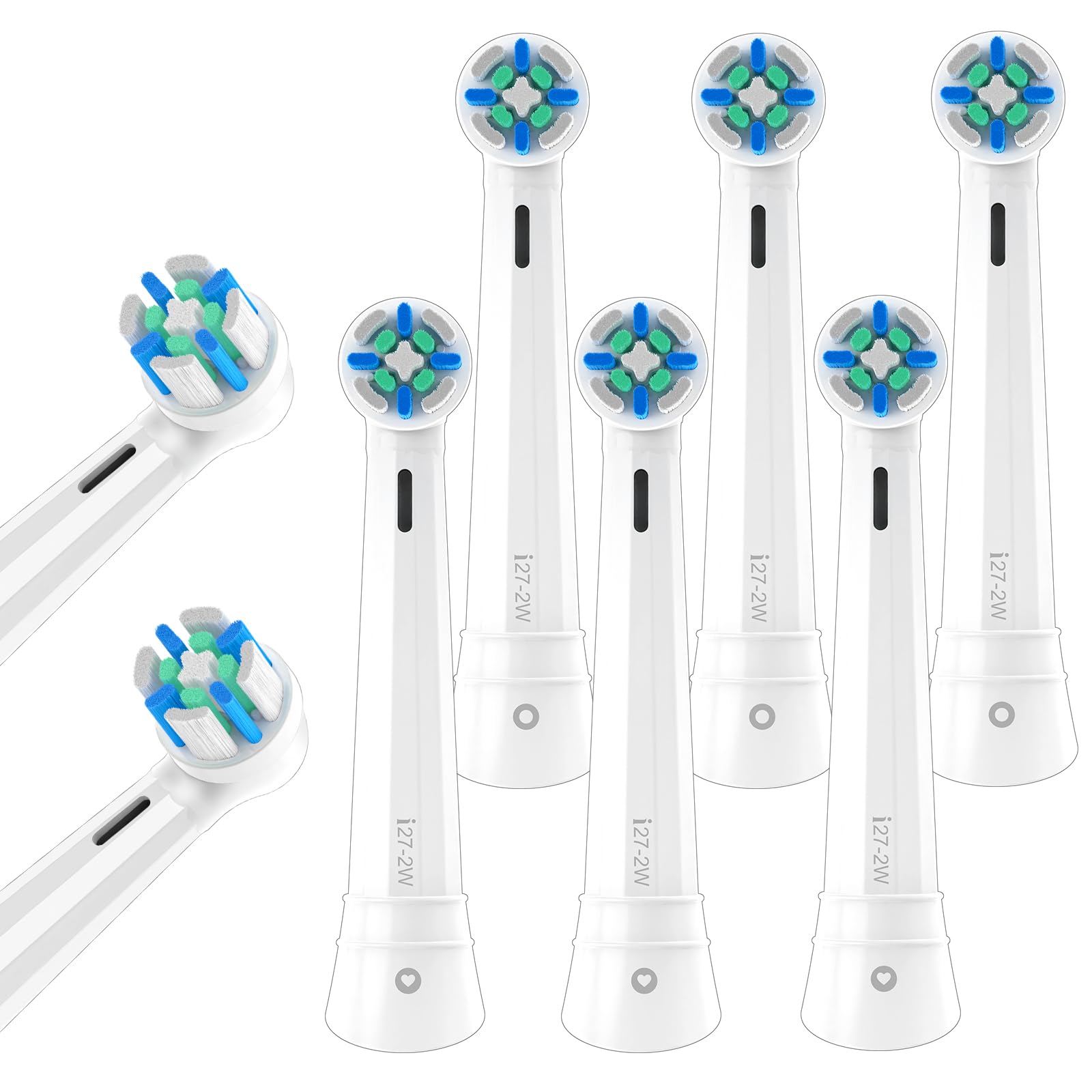 Eight-pack IO replacement heads for Oral-B iO series in white