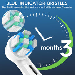 Close-up view of IO replacement brush head bristles