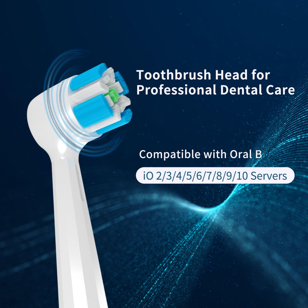 Close-up of iO replacement brush head with nylon bristles