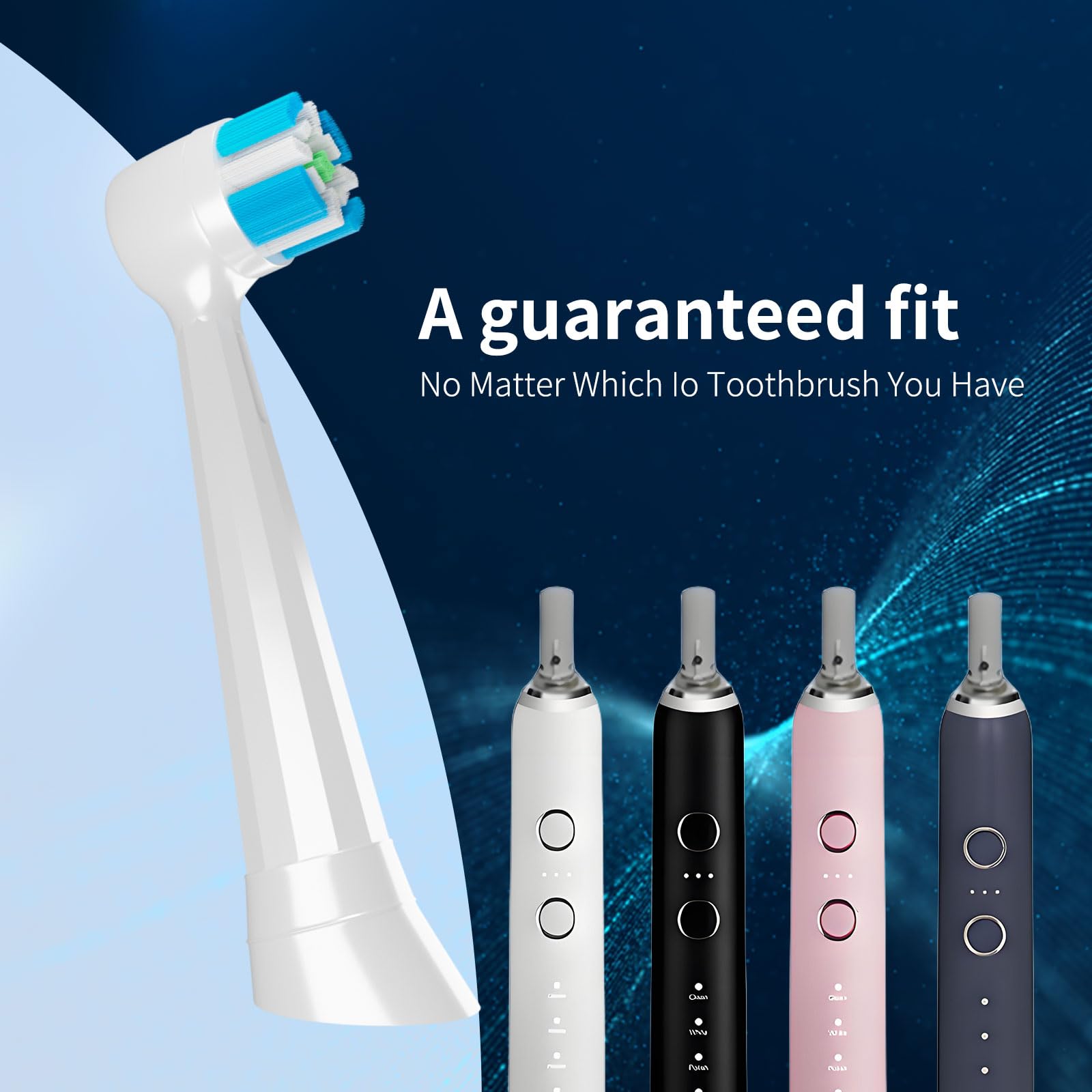 12 white replacement heads included in the set