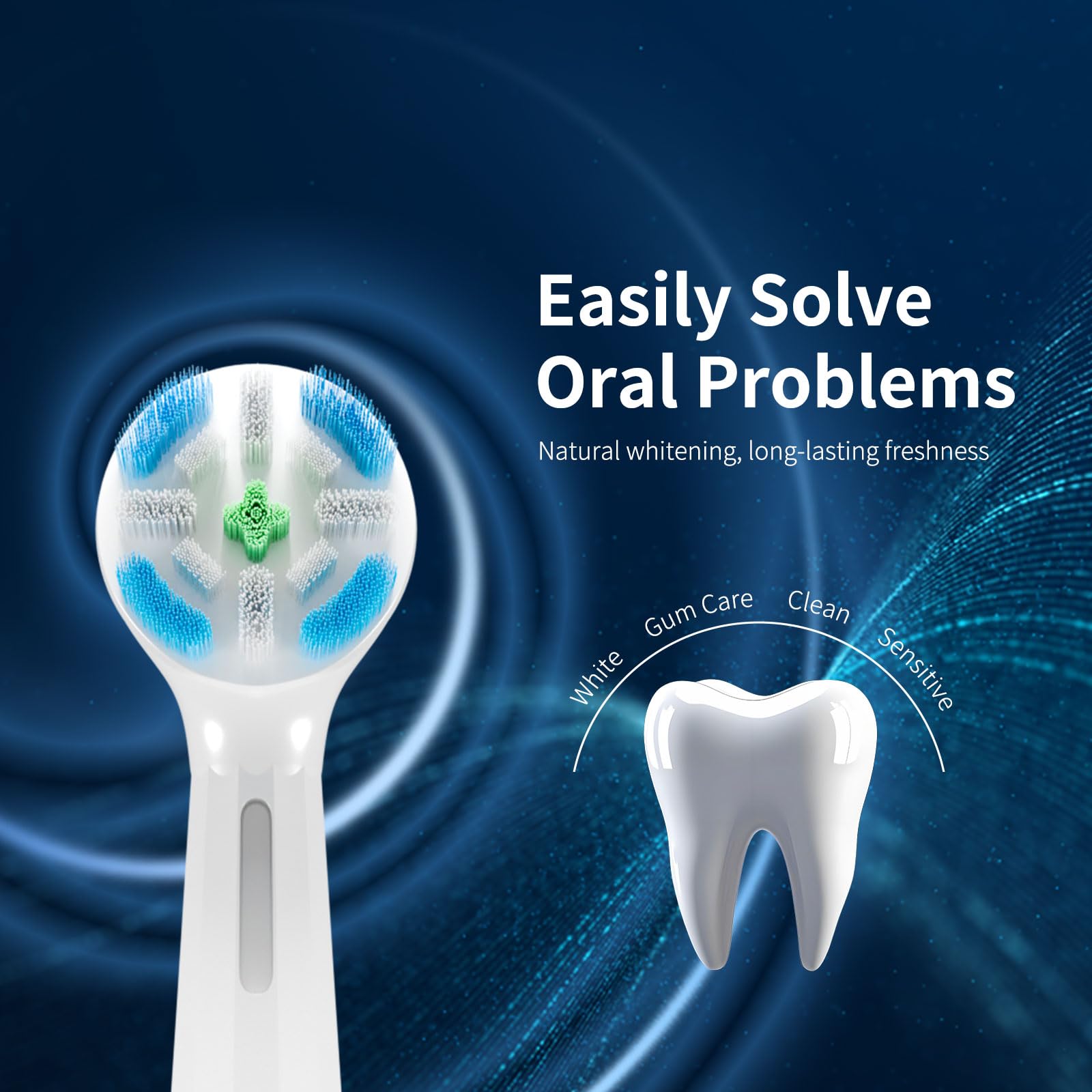 Nylon bristles designed for plaque removal and cleaning