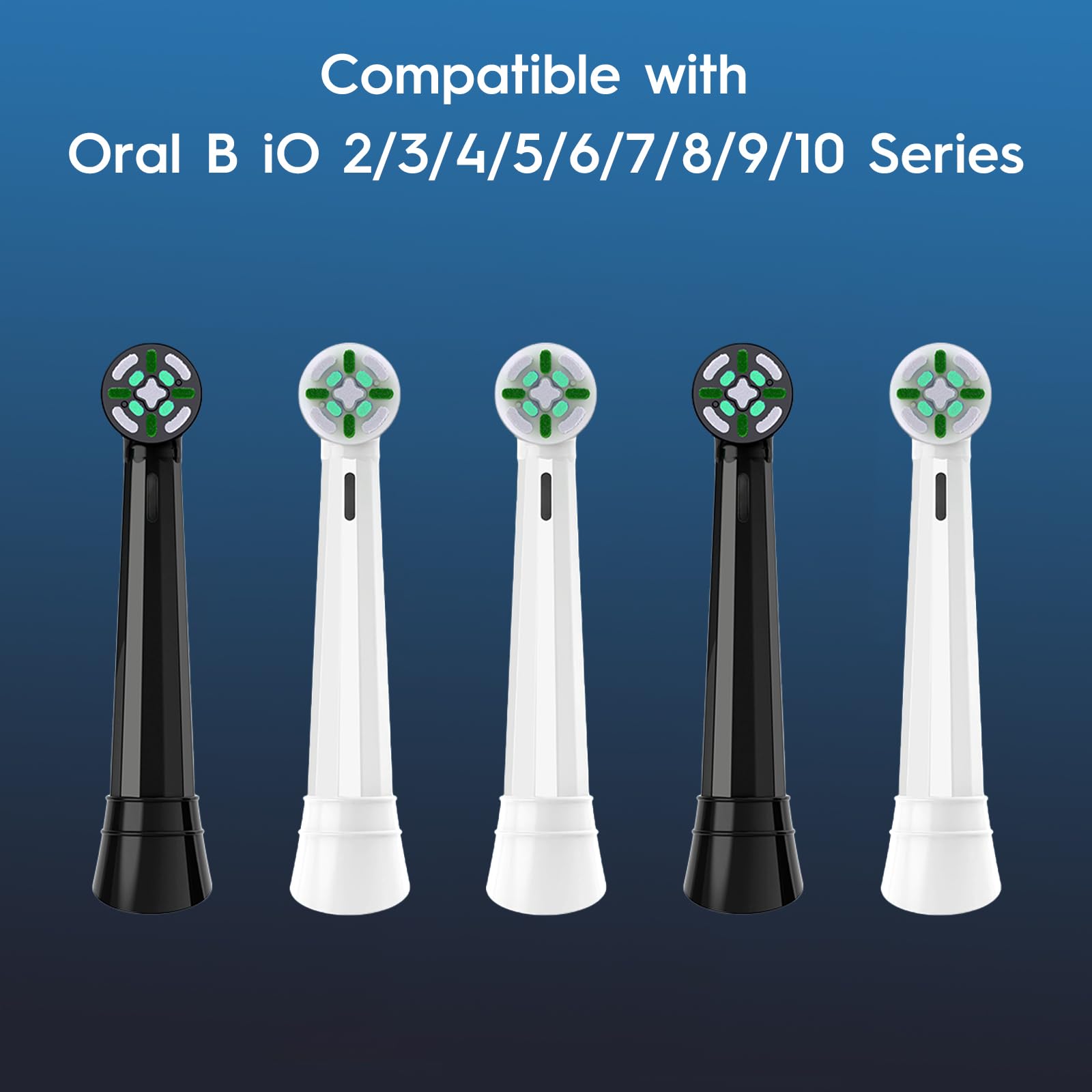 Close-up of IO replacement head bristles for Oral-B iO