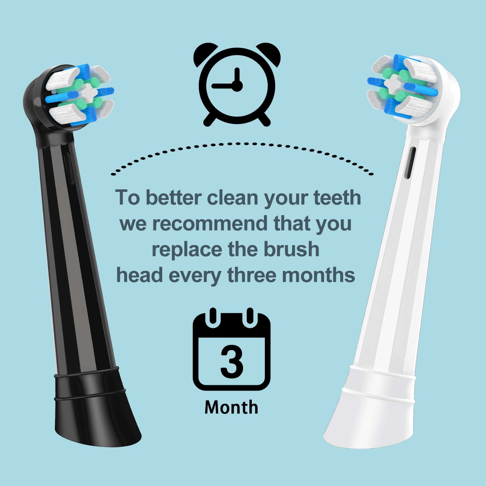 Blue fade indicator bristles showing replacement reminder