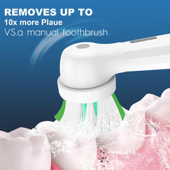 Close-up of soft bristles for gentle cleaning