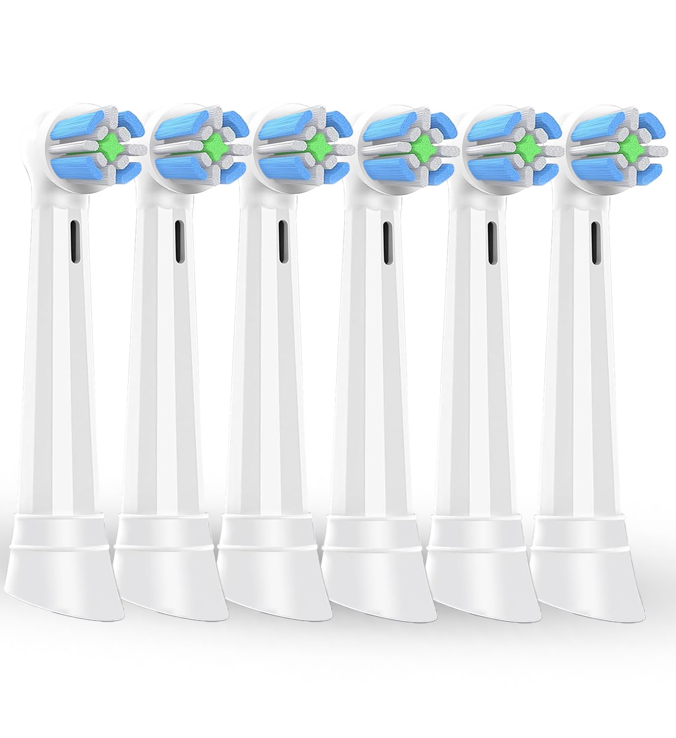 IO toothbrush replacement heads white 6-pack packaging