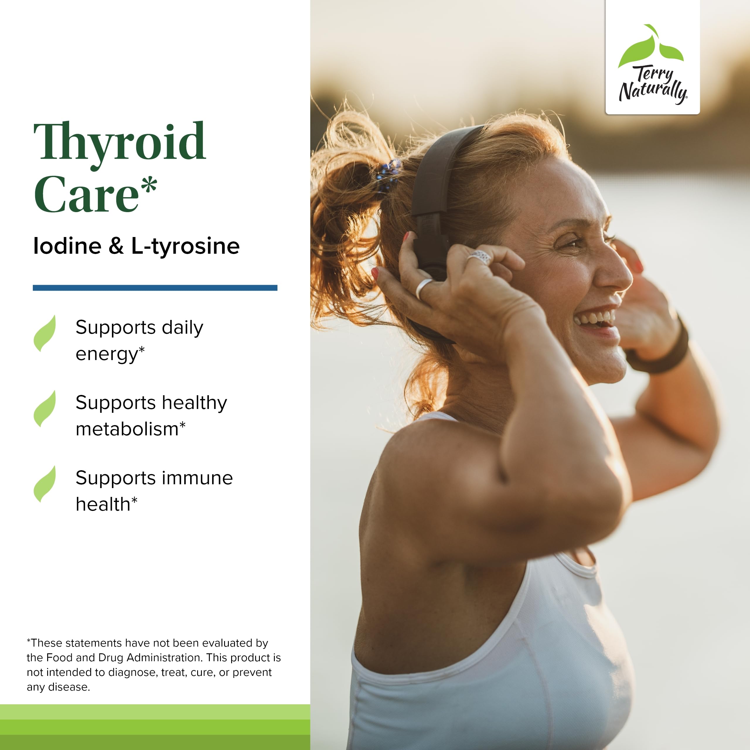 Iodine and L-Tyrosine as thyroid support ingredients