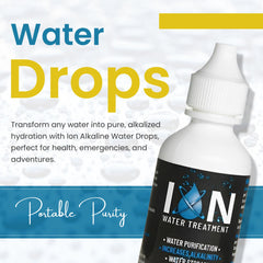 Purifying water with alkaline drops
