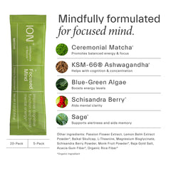 Ingredients include matcha and KSM-66 ashwagandha