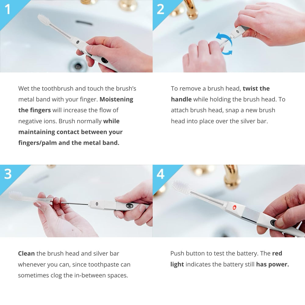 Contents: 2x IONIC KISS regular replacement brush heads