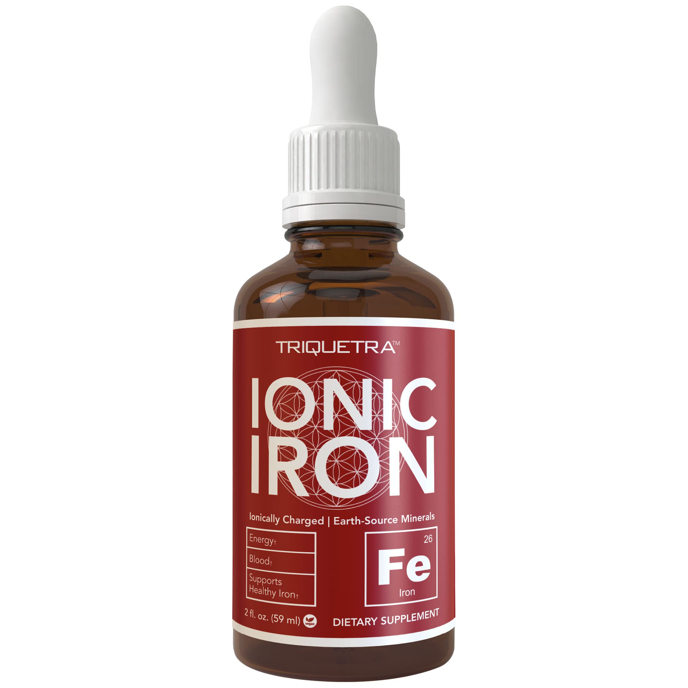 Ionic Liquid Iron Supplement bottle label showing 236 servings