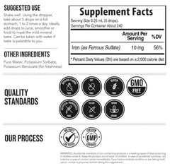 Dropper dispensing Ionic Liquid Iron supplement