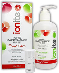 Ionite-H Home Care periodontal mouthwash bottle, 10 oz, spearmint flavor