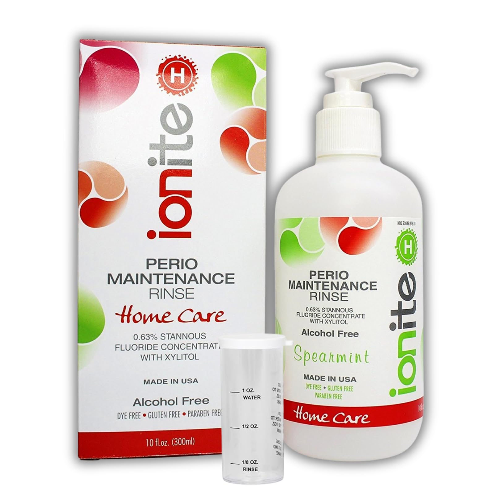 Dispensing pump accessory for Ionite-H mouthwash