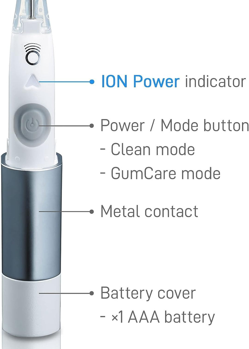 What's in the box: IONPA DM kit with brushes and battery