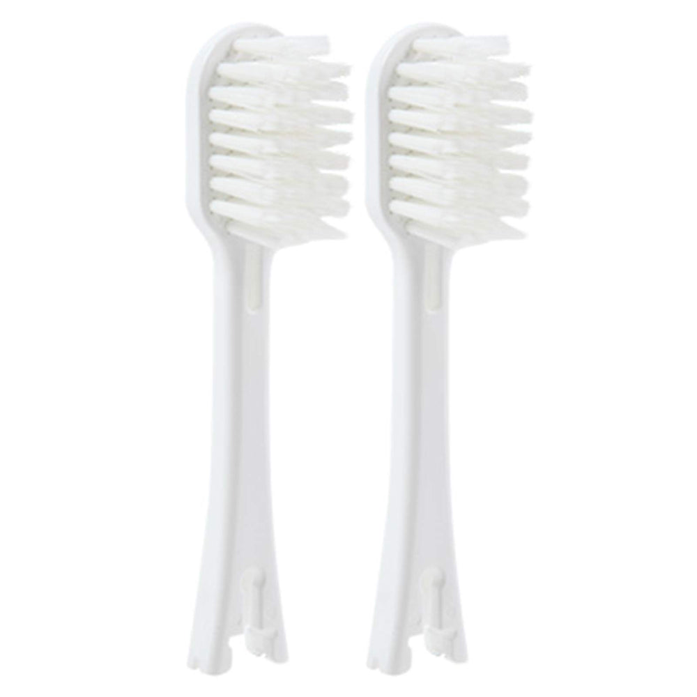 IONPA Wide White Replacement Brush Head – 2pc Pack; fits IONPA DH/DP; extended filament for floss action.