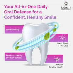 Dentist recommending ioRinse RTU mouthwash