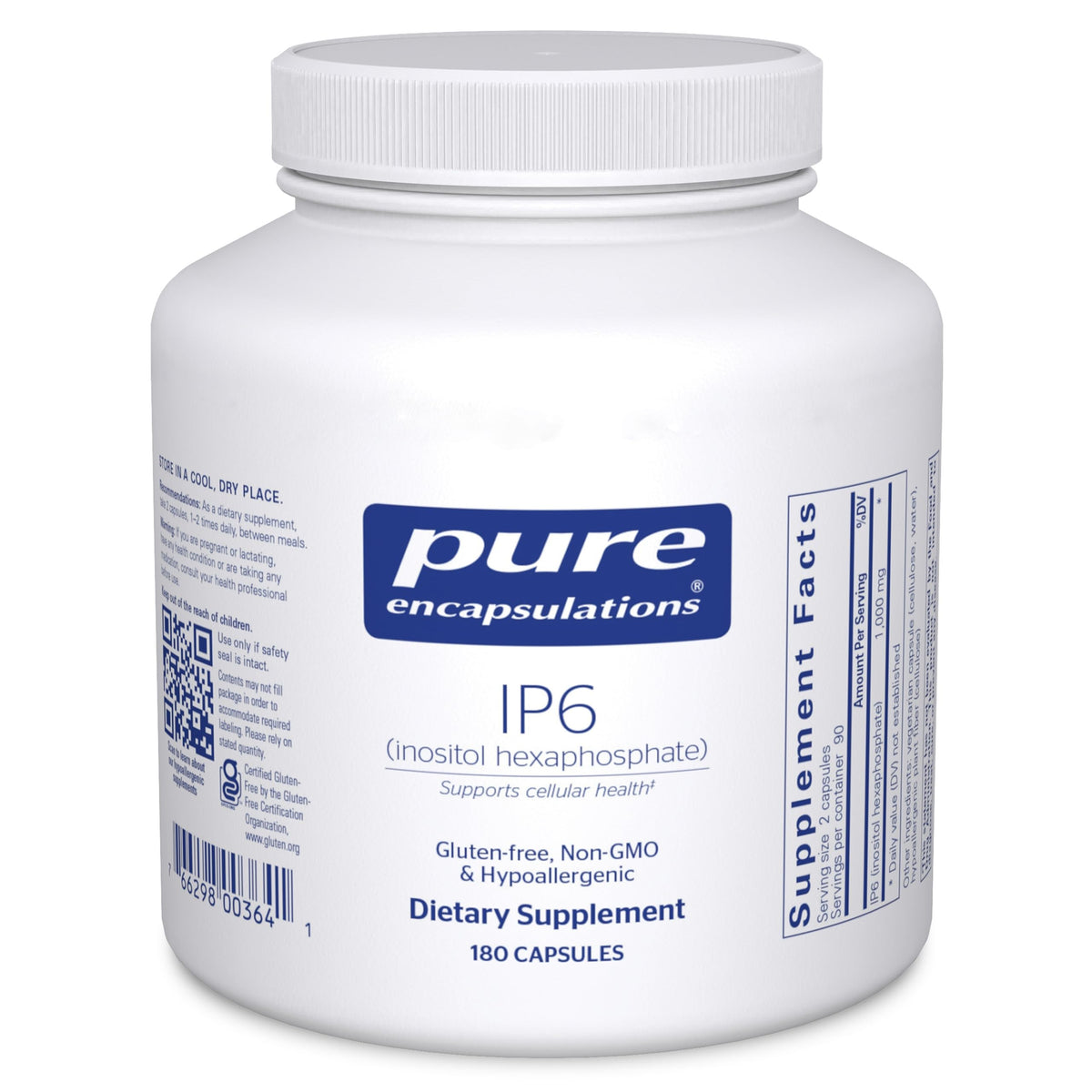 Pure Encapsulations IP6 bottle with 180 capsules