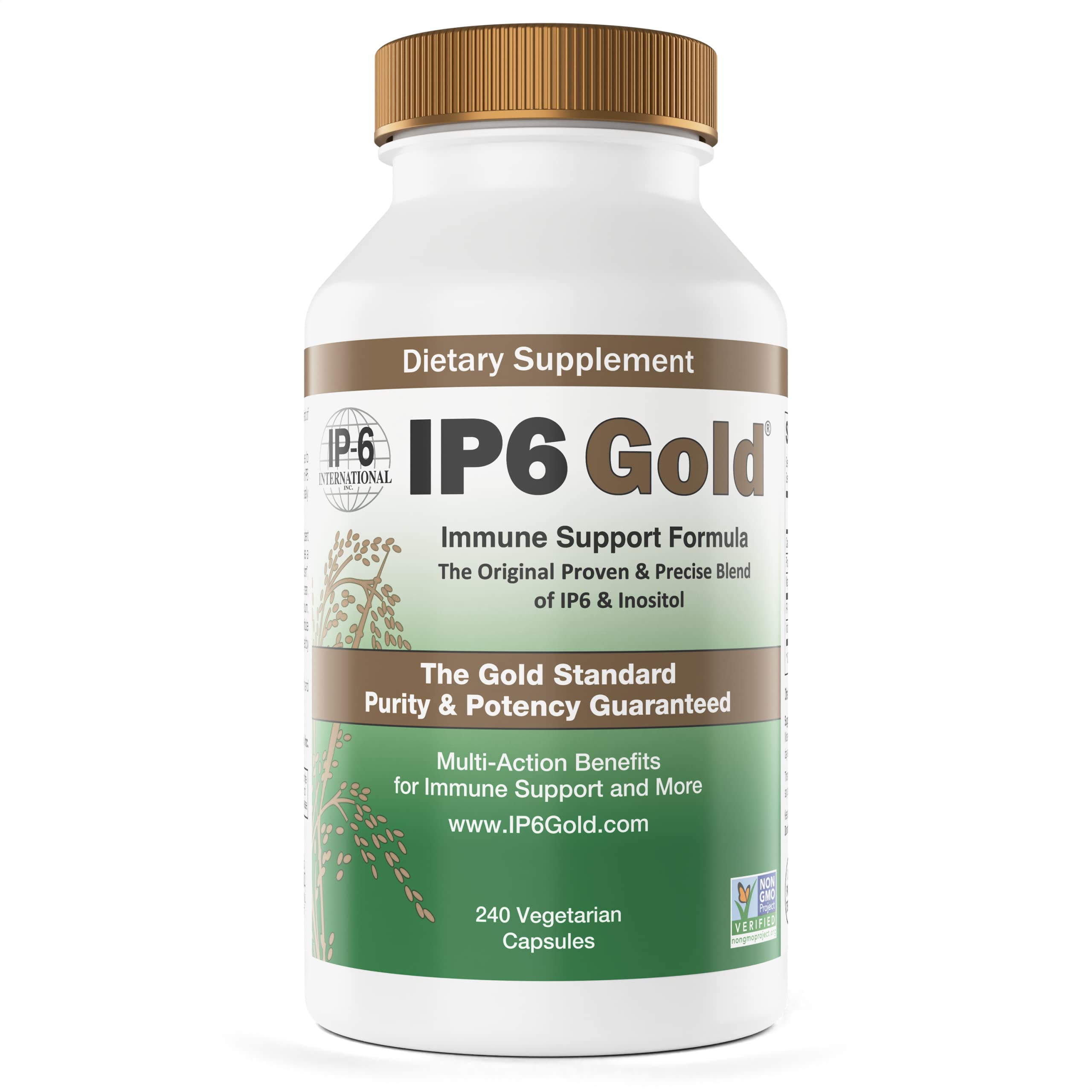 IP6 Gold Immune Support Formula 240 vegetarian capsules – product hero image
