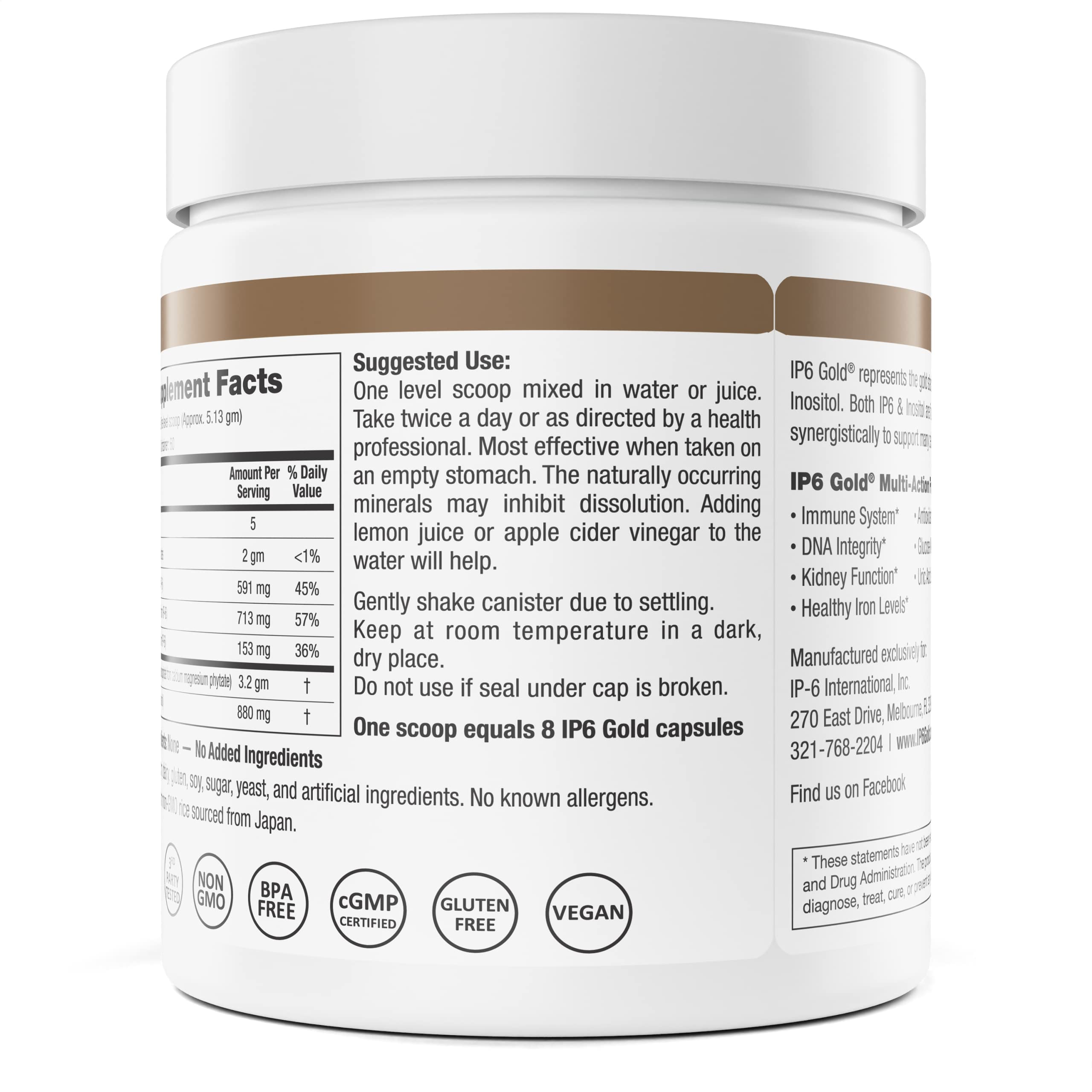 Scoop of IP6 Gold IP6 & Myo-Inositol powder