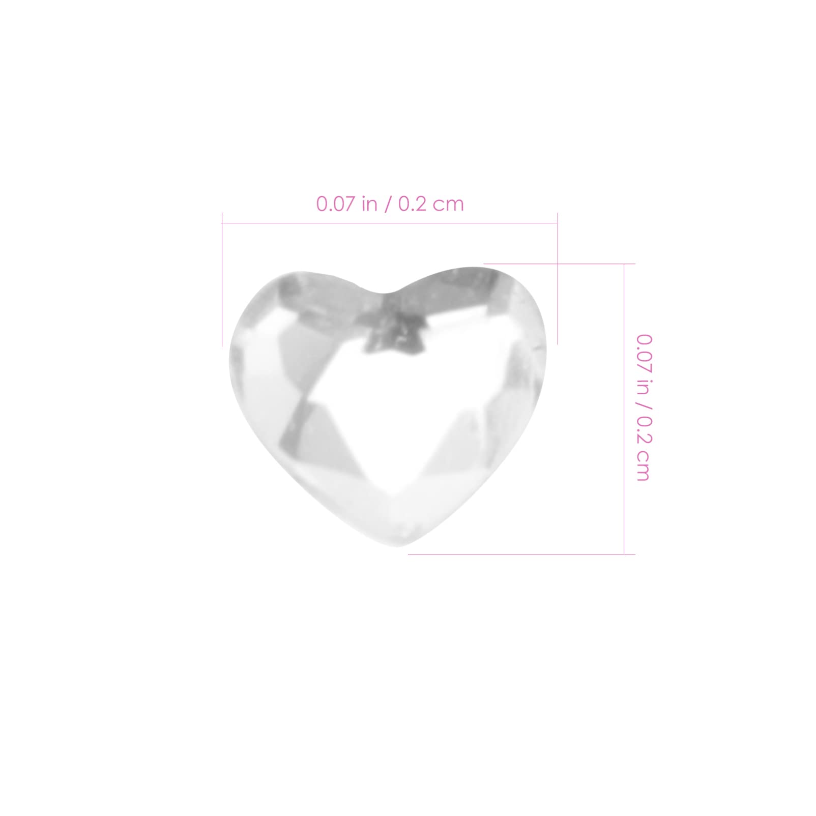 Close-up of 10 artificial crystal tooth gems