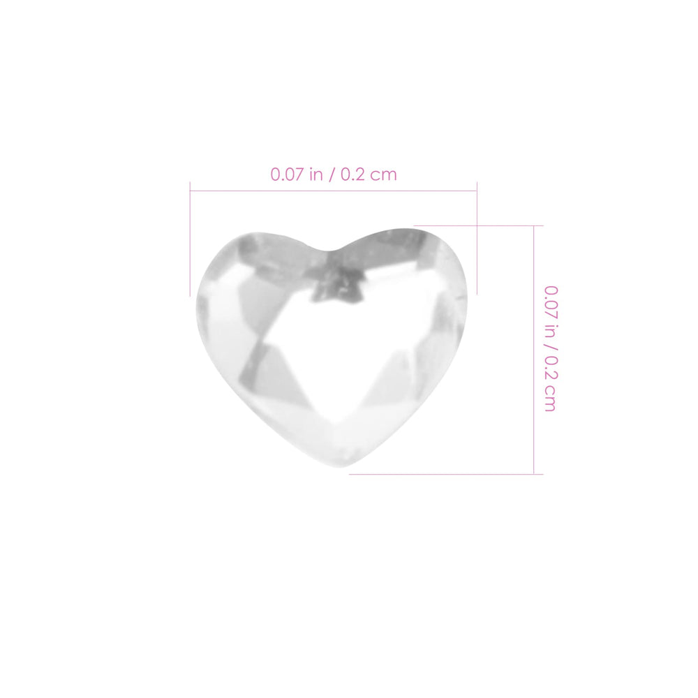 Close-up of 10 artificial crystal tooth gems