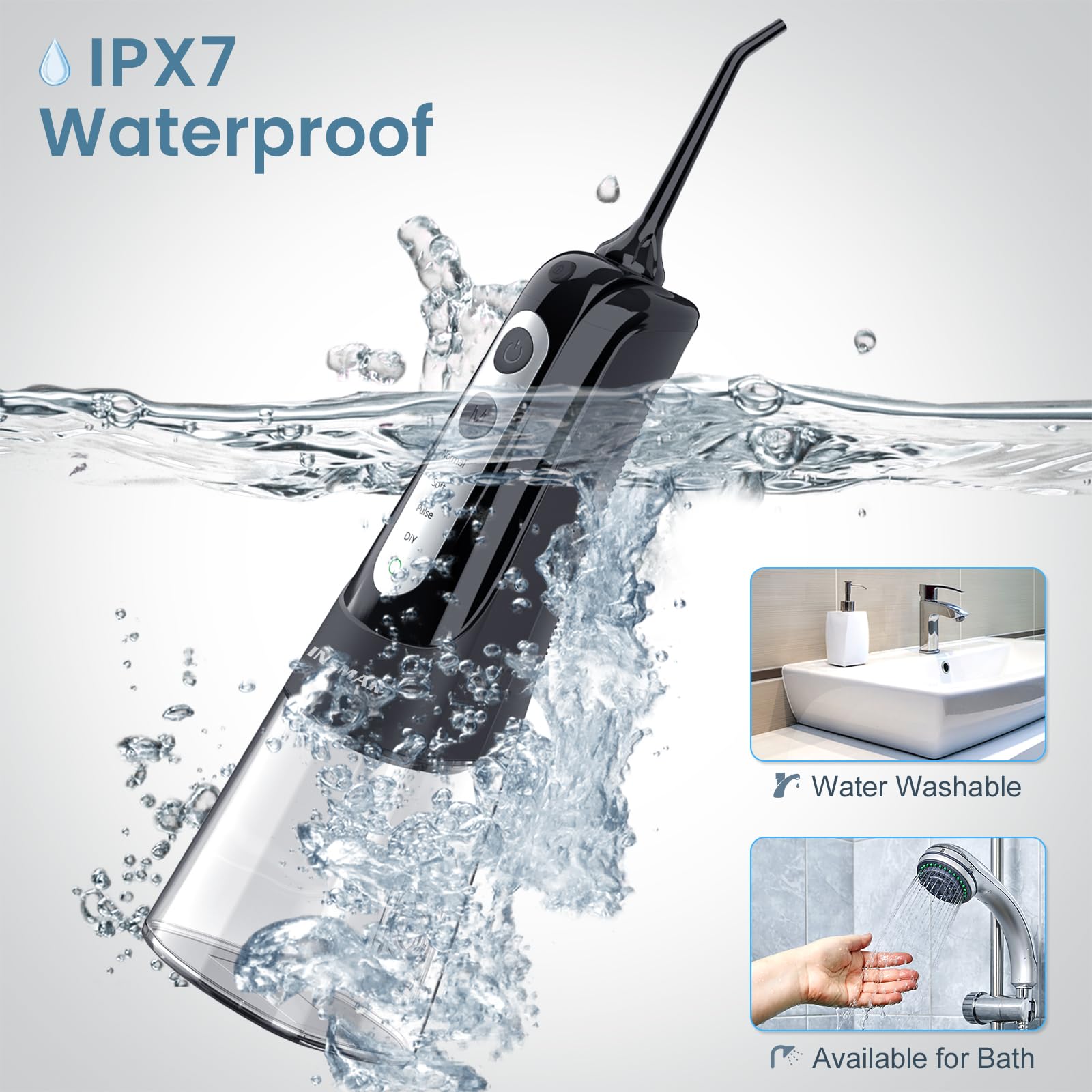 IPX7 waterproof dental irrigator suitable for braces