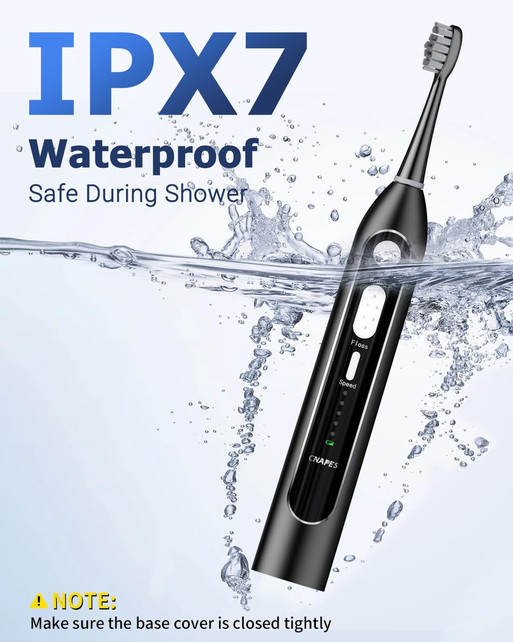 IPX7 waterproof rating on the device