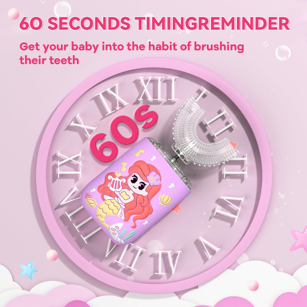 IPX7 waterproof kids toothbrush with charging compatibility