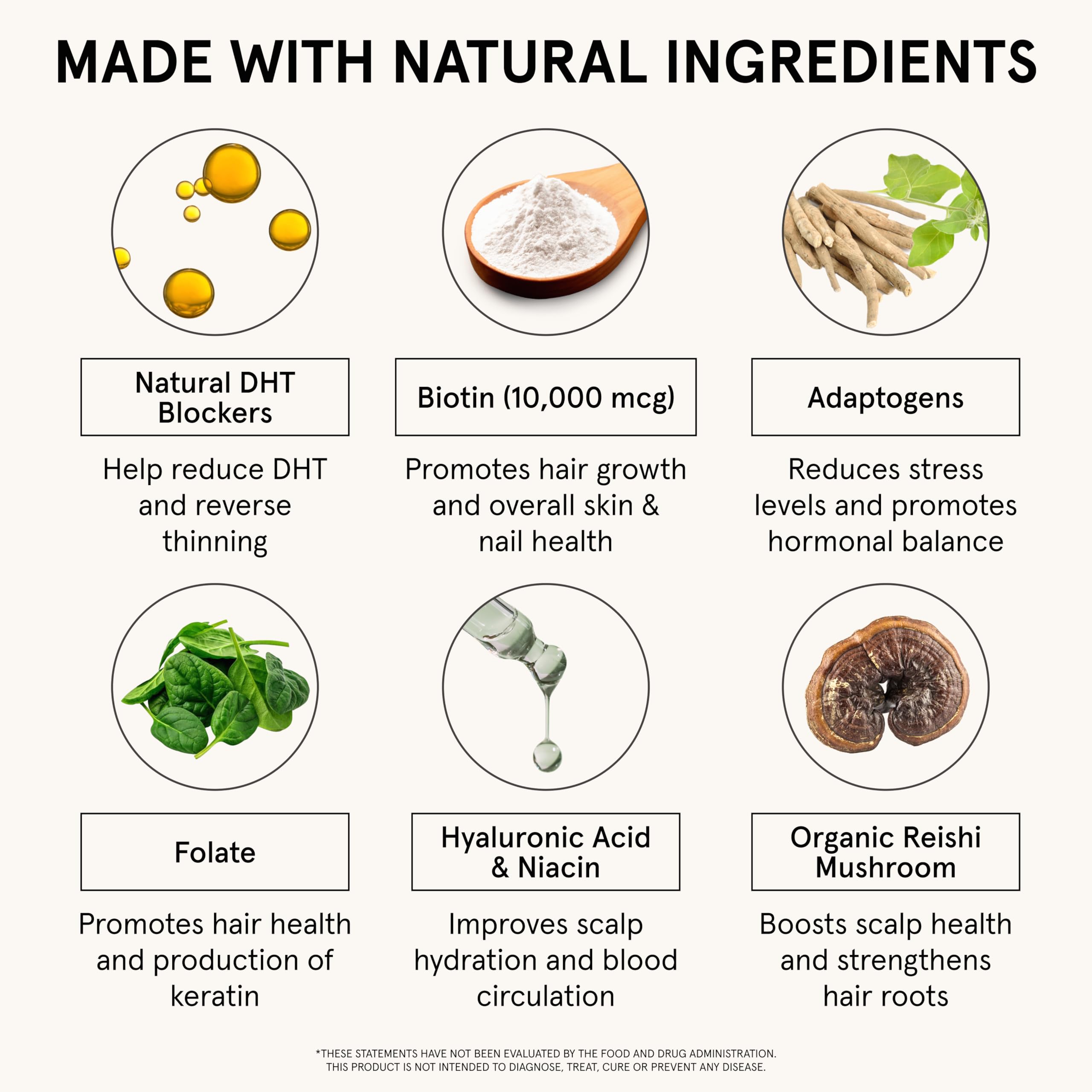 Label featuring biotin, vitamins A, C, D3, E and zinc