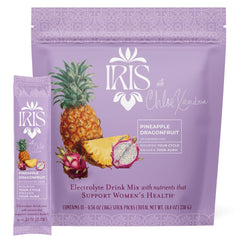 Iris front packaging shows flavor and ingredient highlights for quick selection and benefits