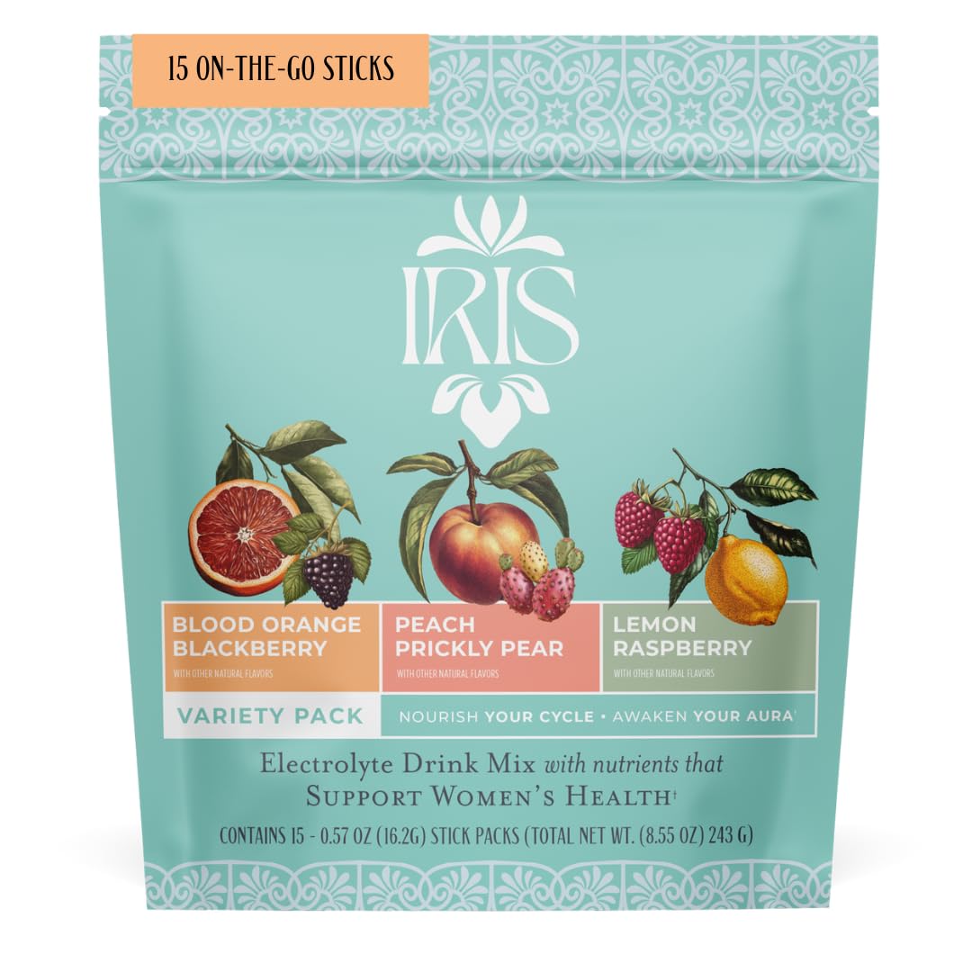 Iris front packaging showing product name and key benefits for quick recognition
