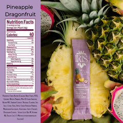 Iris powder closeup texture illustrating fine mixability and no‑sugar formulation benefit