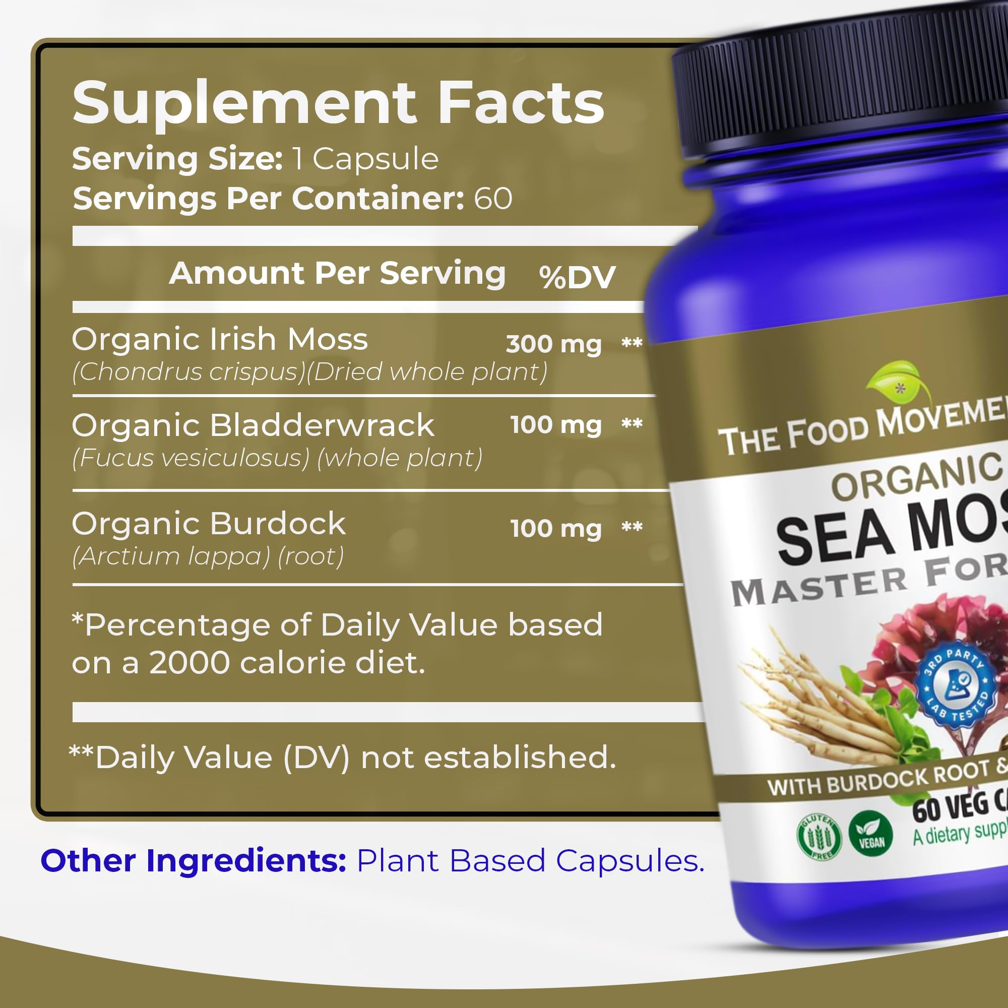 Irish sea moss vegan supplement aiding digestion