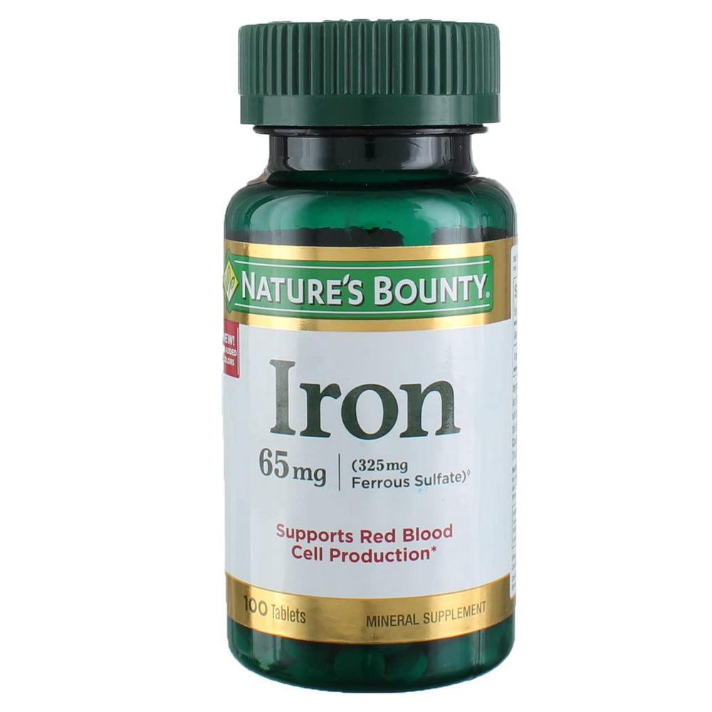 Iron 65 mg supplement bottles pack – four bottles with 100 count each
