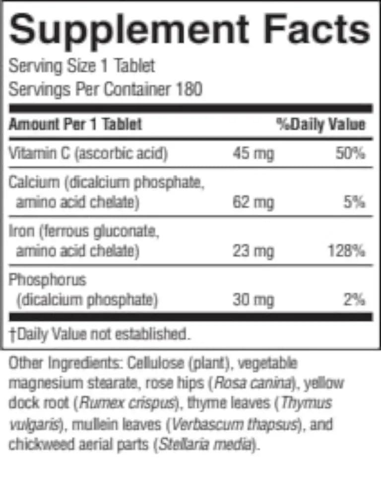 Vitamin C supports iron absorption and gentle iron formula