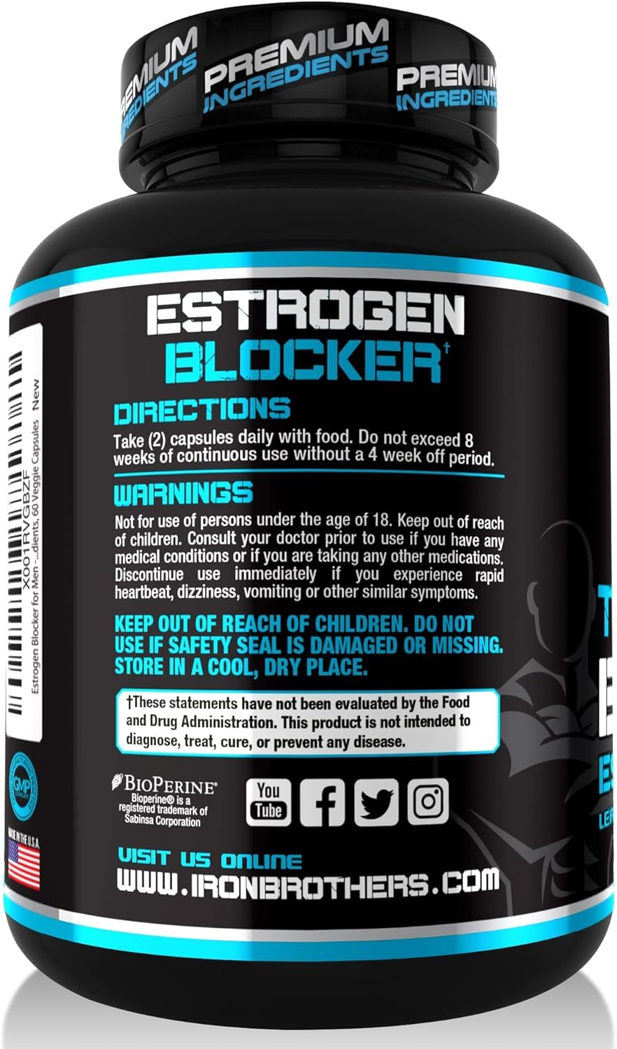 Iron Brothers indole-3-carbinol ingredient on label suggesting natural estrogen balance support