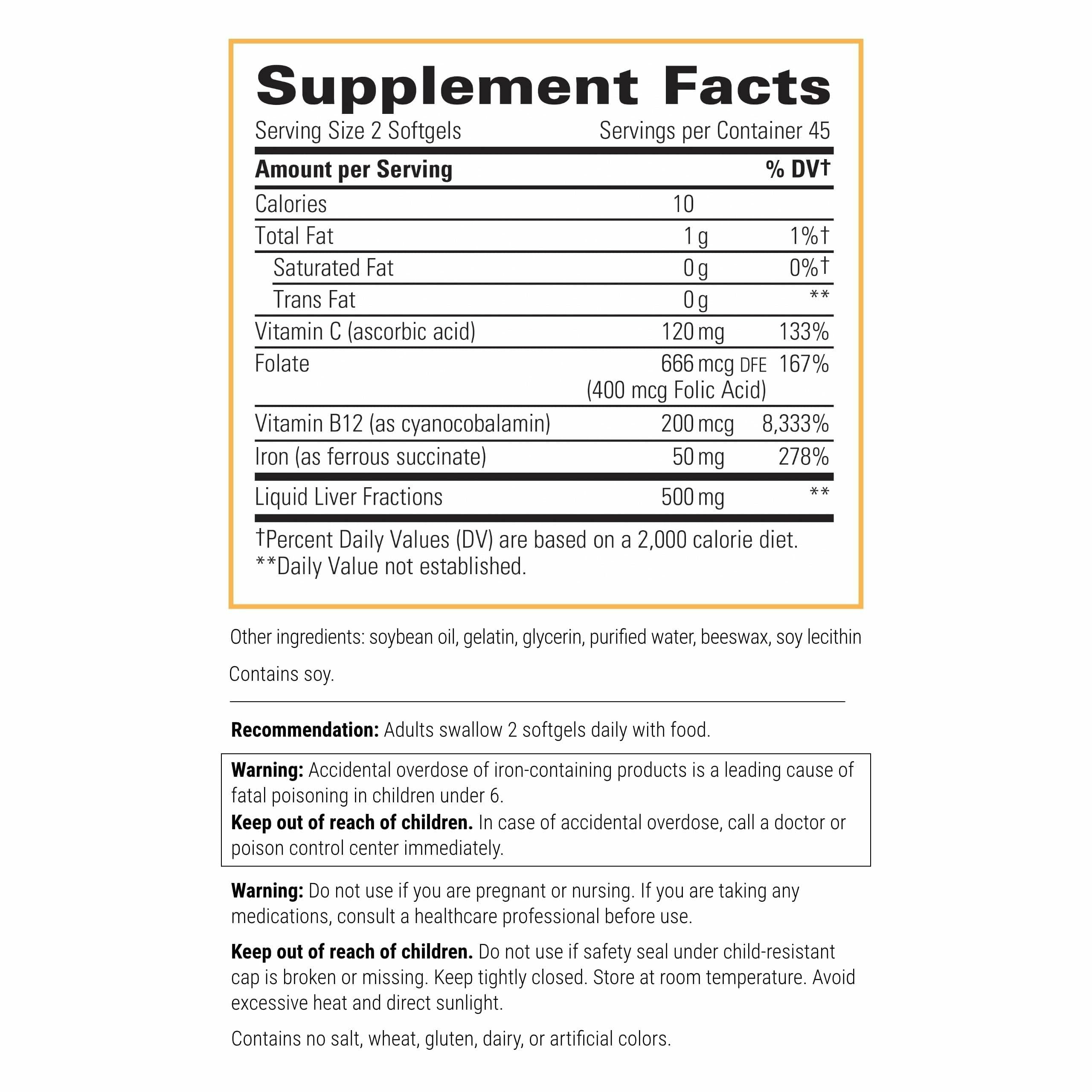 Iron Complex energy-support ingredients