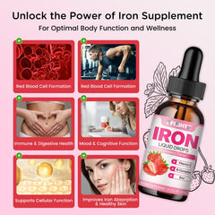 Iron deficiency blood builder drops with folate and vitamin C