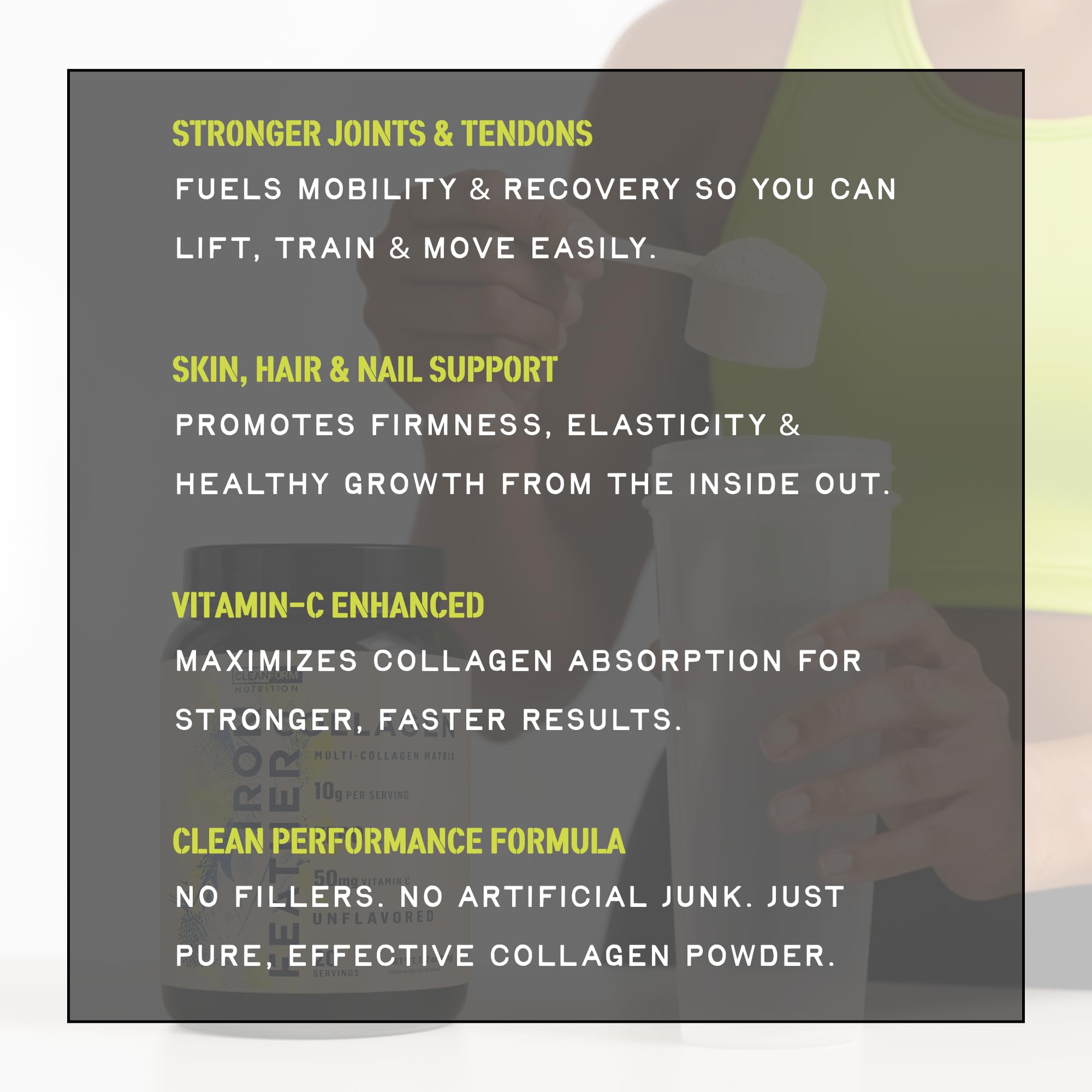 Iron Feather Collagen Powder chocolate flavor tub