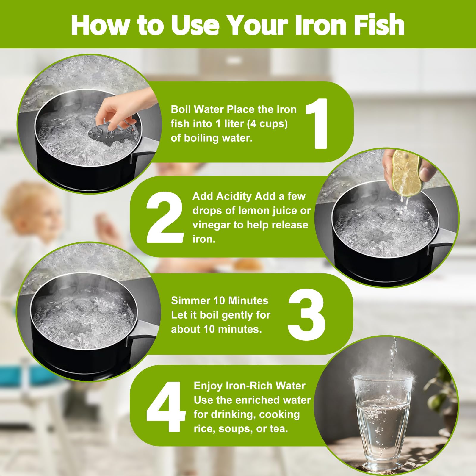 Iron fish used in soup or stew for iron enrichment