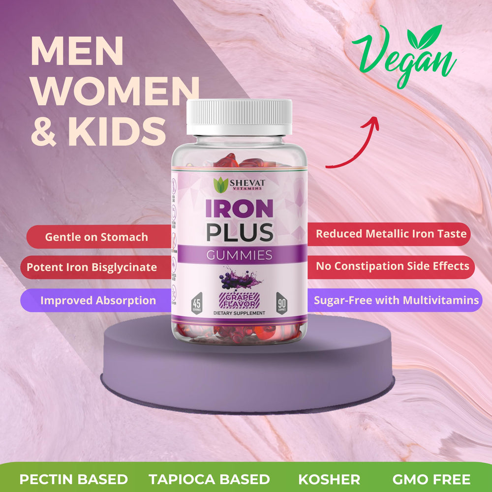 Iron gummies for women supporting energy and immune health