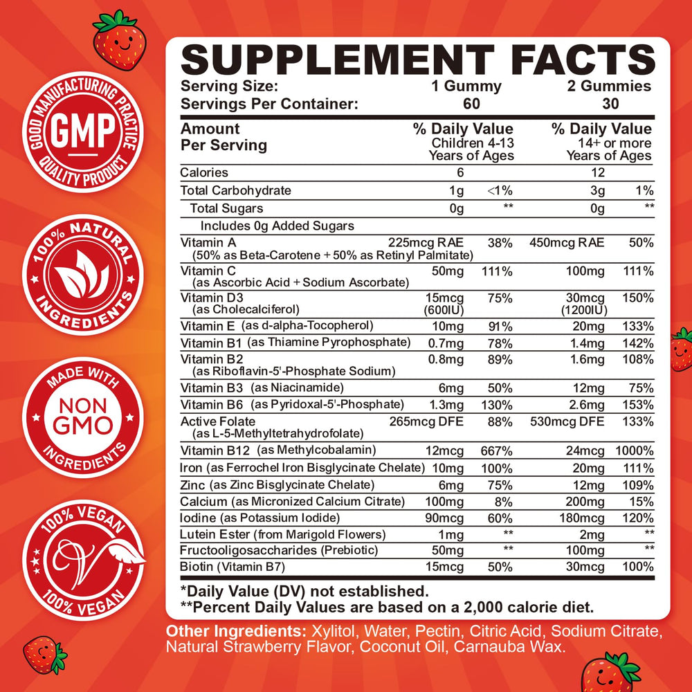 Close-up of strawberry-flavored gummy