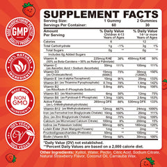 Close-up of strawberry-flavored gummy